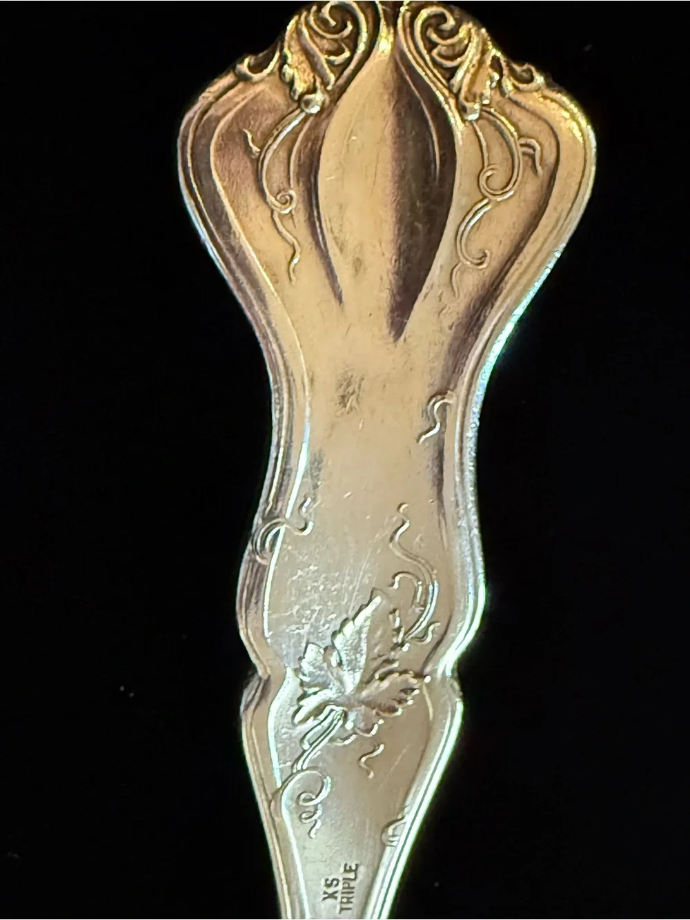 Rogers Bros XS Triple Silver- plate Vintage pattern Serving Spoons from 1904